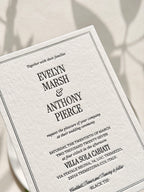 Elegant White Peony Wedding Invitation Suite