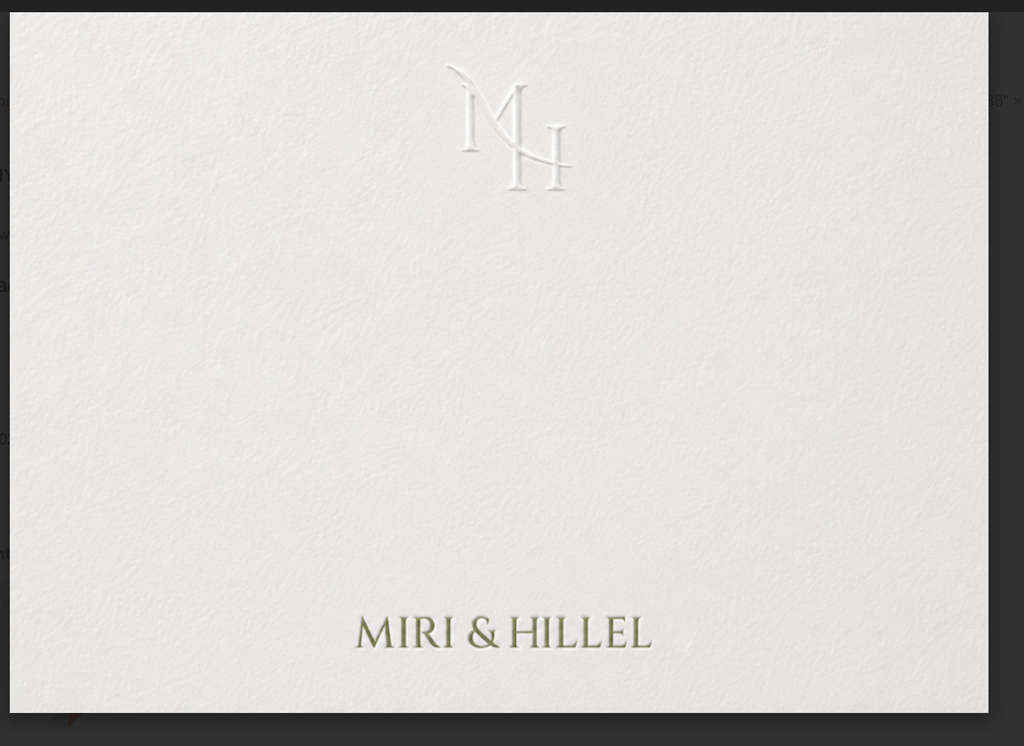 Custom Wedding Stationery Cards for Paperie Press NY